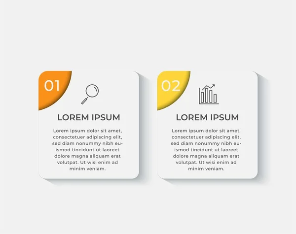 Minimal Business Infographics Template Timeline Steps Options Marketing Icons Vector — Stock Vector