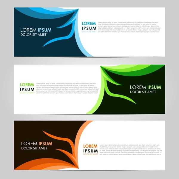 İş Vektörü soyut 3 pankart dizayn şablonu. Web pankartı şablonu koleksiyonu. Soyut geometrik web tasarım afiş şablonu. başlık, dipnot, düzen, harf, iniş sayfası için kullanılabilir