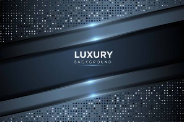 Gösterişli ve üst üste binen koyu renkli bir arka plan. Soyut modern arka plan. düzenlenebilir 10 vektör.