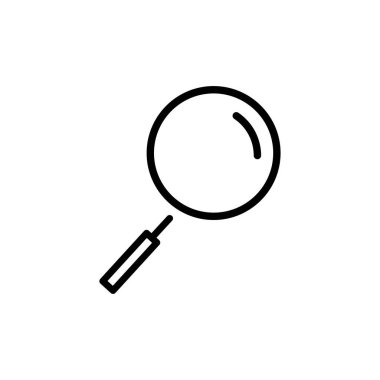 Modern araştırma çizgisi simgesi. Beyaz arka planda izole edilmiş kaliteli pictogram. Vektör çizimi. Yüksek kalite bir sembol. Modern satır biçiminde araştırma simgesi. Eps 10 vektörü