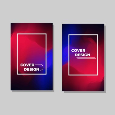 Modern soyut kapaklar seti. Serin gradyan şekiller bileşimler, şekiller, geometrik elementler. Pankartlar, broşürler, posterler, kapaklar ve afişler için kullanılabilir. Eps10 vektörü