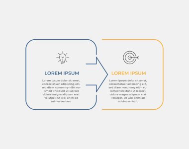 Business Infographic tasarım şablonu simge ve 2 seçenek veya basamaklı Vektör. İşlem şeması, sunumlar, iş akışı düzeni, afiş, akış şeması, bilgi grafiği için kullanılabilir