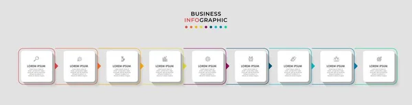 Vector Infographic Design Business Template Icons Options Steps Can Used — Stock Vector