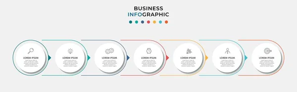 Vector Infographic Design Business Template Icons Options Steps Can Used — Stock Vector