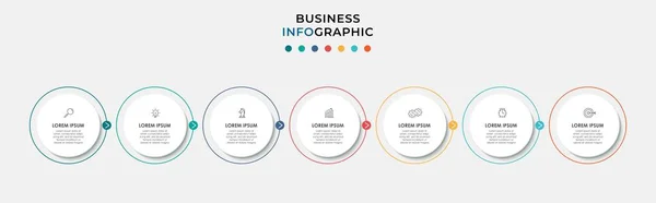 Plantilla Negocio Diseño Infografía Vectorial Con Iconos Opciones Pasos Puede — Vector de stock