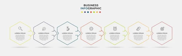 Modelo Negócio Design Infográfico Vetorial Com Ícones Opções Passos Pode — Vetor de Stock