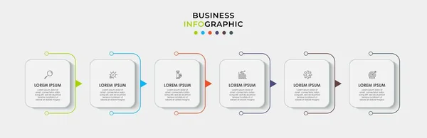 Infographics Design Vector Marketing Icons Can Used Workflow Layout Diagram — Stock Vector