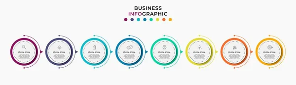 Vecteur Conception Infographies Les Icônes Marketing Peuvent Être Utilisés Pour — Image vectorielle