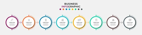 Vector Infographic Design Business Template Mit Symbolen Und Optionen Oder — Stockvektor