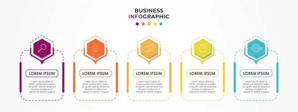 Modèle Entreprise Conception Infographie Vectorielle Avec Des Icônes Options Étapes — Image vectorielle