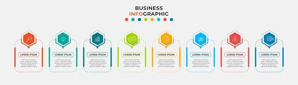 Vektor Infografis Desain Templat Bisnis Dengan Ikon Dan Pilihan Atau - Stok Vektor