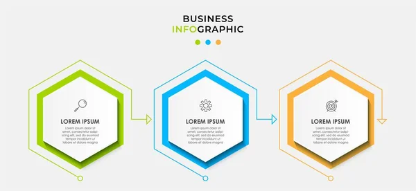 Vector Infographic Design Business Template Mit Symbolen Und Optionen Oder — Stockvektor