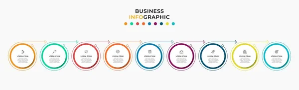 Vector Infographic Tasarım Şablonu Simgeleri Seçenek Veya Adımla Şlem Şeması — Stok Vektör