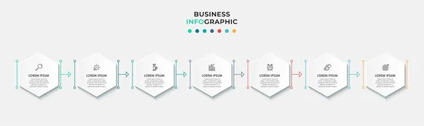 Vector Infographic Design Business Template Mit Symbolen Und Optionen Oder — Stockvektor