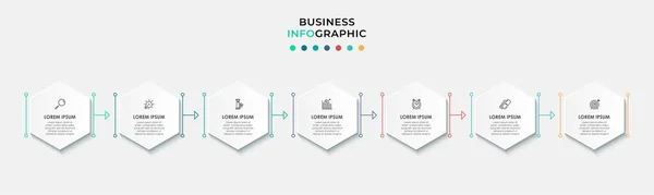 Plantilla Negocio Diseño Infografía Vectorial Con Iconos Opciones Pasos Puede — Vector de stock