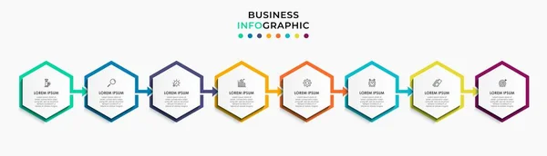 Vector Infographic Design Business Template Mit Symbolen Und Optionen Oder — Stockvektor