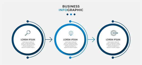 Vector Infographic Design Business Template Mit Symbolen Und Optionen Oder — Stockvektor