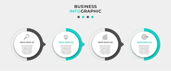 Business Infografik Design Vorlage Vector Mit Symbolen Und Optionen Oder — Stockvektor