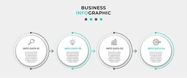 Business Infografik Design Vorlage Vector Mit Symbolen Und Optionen Oder — Stockvektor