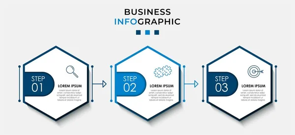 Vector Infographic Design Business Template Icons Options Steps Can Used — Stock Vector