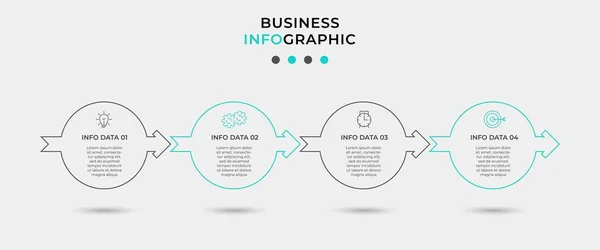 Vector Infographic Design Business Template Mit Symbolen Und Optionen Oder — Stockvektor