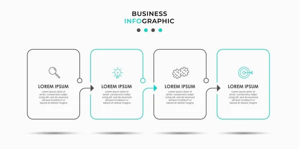 Vector Infographic Design Affärsmall Med Ikoner Och Alternativ Eller Steg — Stock vektor