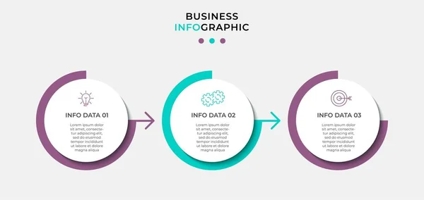 Business Infographic Design Template Διάνυσμα Εικονίδια Και Επιλογές Βήματα Μπορεί — Διανυσματικό Αρχείο