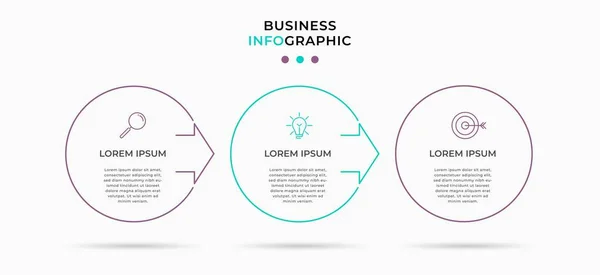 Business Infografik Design Vorlage Vector Mit Symbolen Und Optionen Oder — Stockvektor