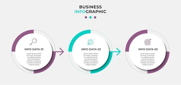 Business Infographic Design Template Διάνυσμα Εικονίδια Και Επιλογές Βήματα Μπορεί — Διανυσματικό Αρχείο