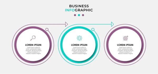 Business Infographic Design Template Wektor Ikonami Opcjami Lub Krokami Może — Wektor stockowy