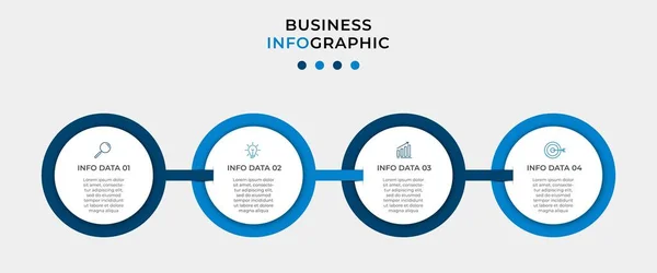 Modelo Infográfico Negócios Vetor Com Ícones Opções Passos Pode Ser — Vetor de Stock