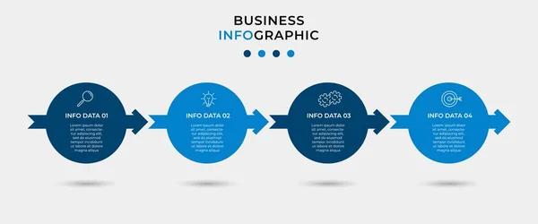 Business Infografik Design Vorlage Vector Mit Symbolen Und Optionen Oder — Stockvektor