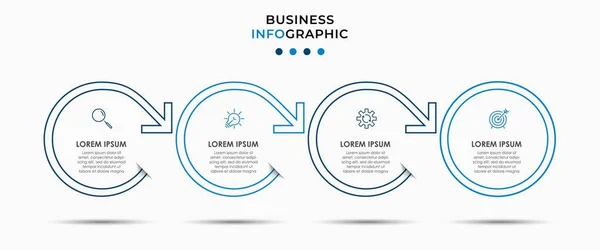 Business Infographic Design Template Wektor Ikonami Opcjami Lub Krokami Może — Wektor stockowy
