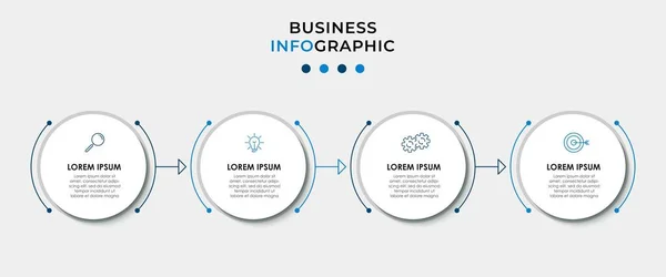 Business Infographic Design Template Vector Met Pictogrammen Opties Stappen Kan — Stockvector