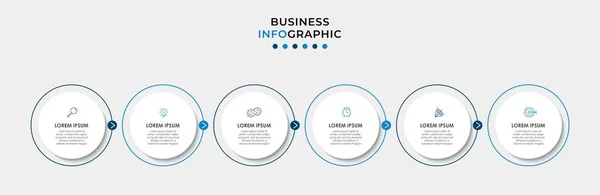 Vector Infographic Design Business Template Mit Symbolen Und Optionen Oder — Stockvektor