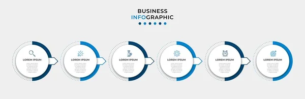 Vector Infographic Design Business Template Mit Symbolen Und Optionen Oder — Stockvektor