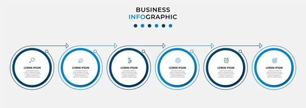 Vector Infographic Design Business Template Mit Symbolen Und Optionen Oder — Stockvektor