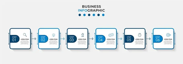 Modèle Entreprise Conception Infographie Vectorielle Avec Des Icônes Options Étapes — Image vectorielle