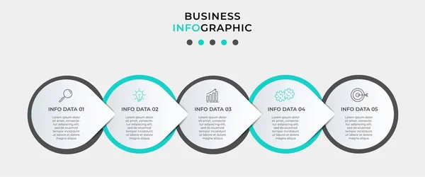 Plantilla Infografía Vectorial Con Iconos Opciones Pasos Infografías Para Concepto — Vector de stock