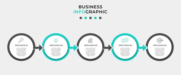 Vektor Infografik Vorlage Mit Symbolen Und Optionen Oder Schritten Infografiken — Stockvektor