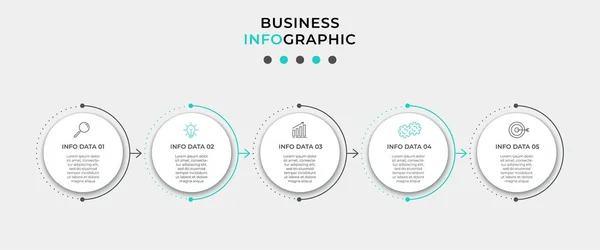 Vector Infographic Template Icons Options Steps Infographics Business Concept Can — Stock Vector