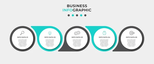 Vector Infographic Design Business Template Mit Symbolen Und Optionen Oder — Stockvektor