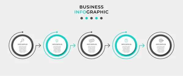 Vector Infographic Design Business Template Mit Symbolen Und Optionen Oder — Stockvektor