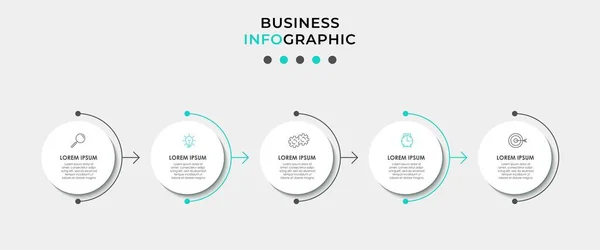 Vector Infographic Design Business Template Mit Symbolen Und Optionen Oder — Stockvektor