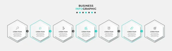Modèle Entreprise Conception Infographie Vectorielle Avec Des Icônes Options Étapes — Image vectorielle