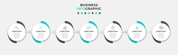 Vector Infographic Design Business Template Mit Symbolen Und Optionen Oder — Stockvektor