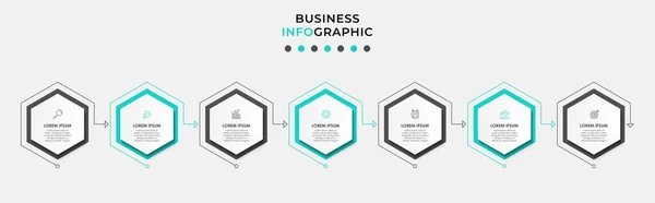 Plantilla Negocio Diseño Infografía Vectorial Con Iconos Opciones Pasos Puede — Vector de stock