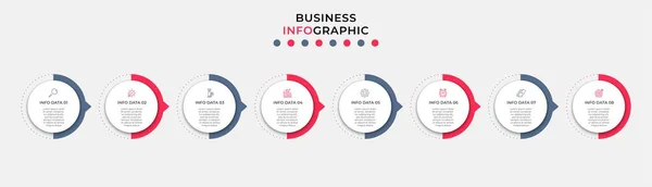 Modèle Entreprise Conception Infographie Vectorielle Avec Des Icônes Options Étapes — Image vectorielle