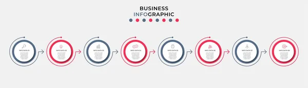 Modèle Entreprise Conception Infographie Vectorielle Avec Des Icônes Options Étapes — Image vectorielle