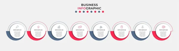 Vector Infographic Design Business Template Mit Symbolen Und Optionen Oder — Stockvektor